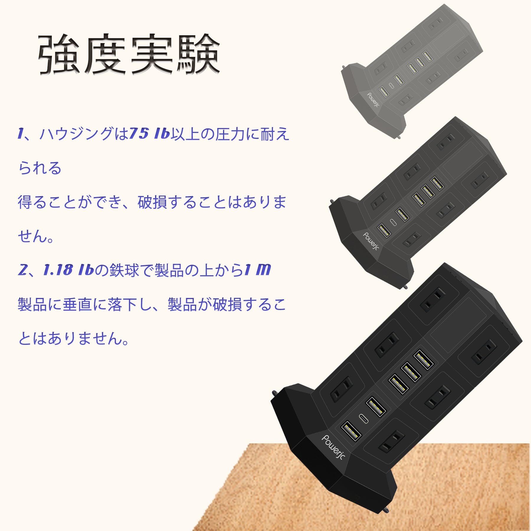Amazon.co.jp: 電源タップ 縦型コンセント タワー式 オフィス・会議用